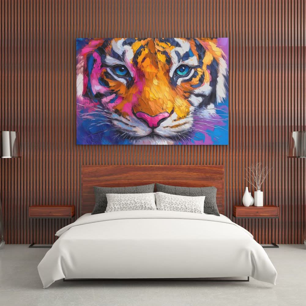 Magenta Tiger - Blue Tiger Canvas Print