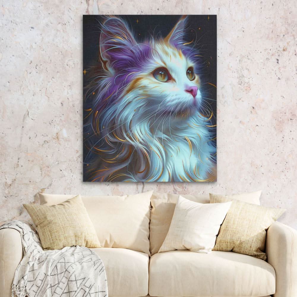 Magical Feline - Large Fantasy Canvas Print