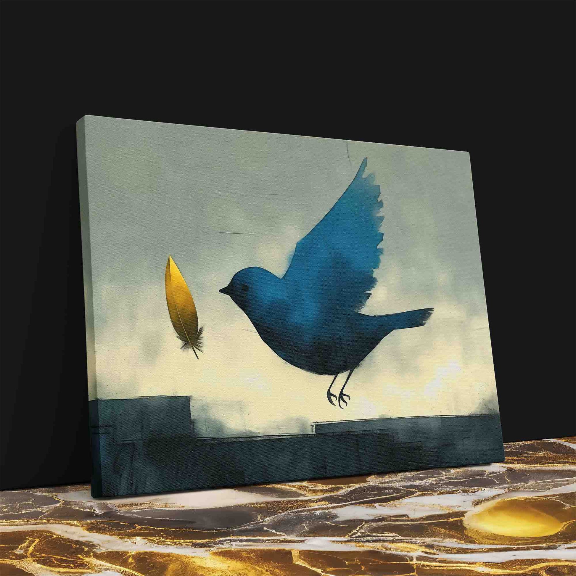 Magical Gold Feather - Animals Art