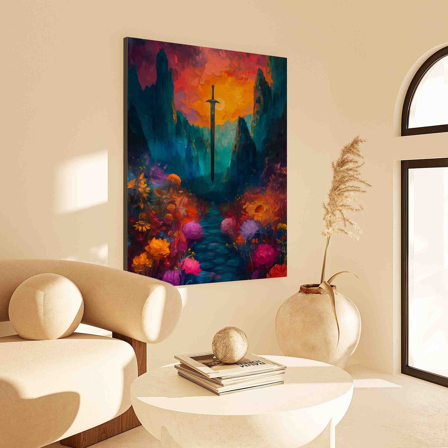 Magical Sword - Large Surrealism Canvas Print