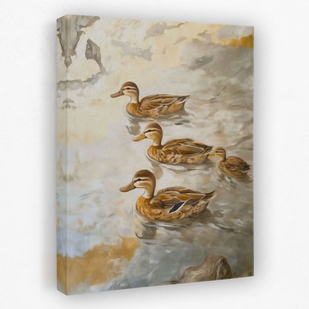 Mallard Ducklings - Animals Canvas Wall Art