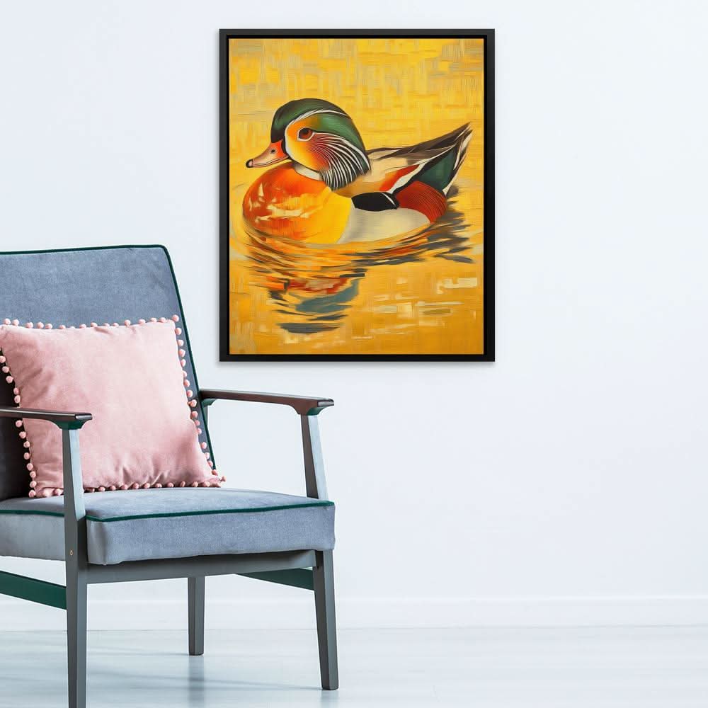 Mandarin Duck Glow - Colorful Wall Art for Kitchen