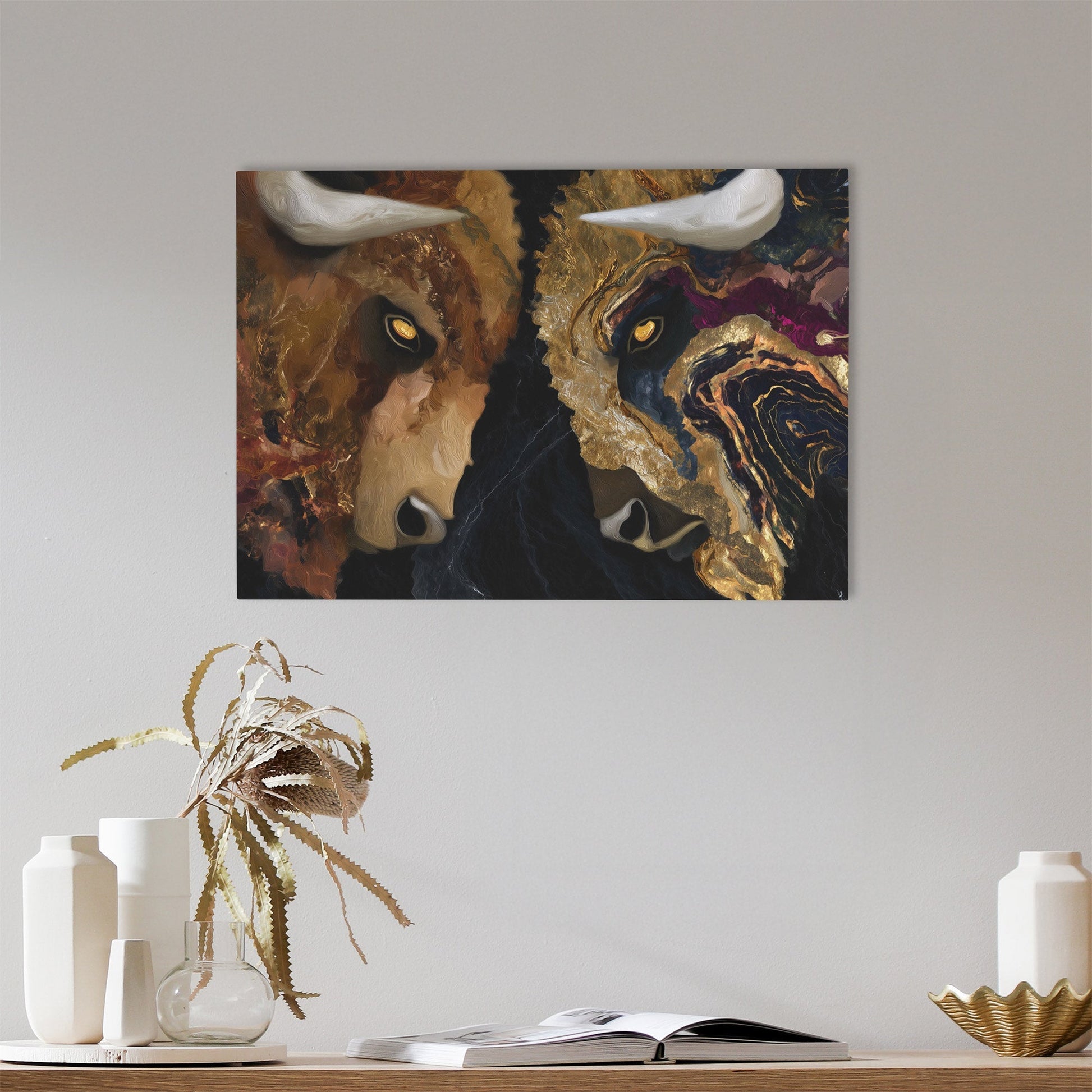 Marble Bison - Luxury Wall Art