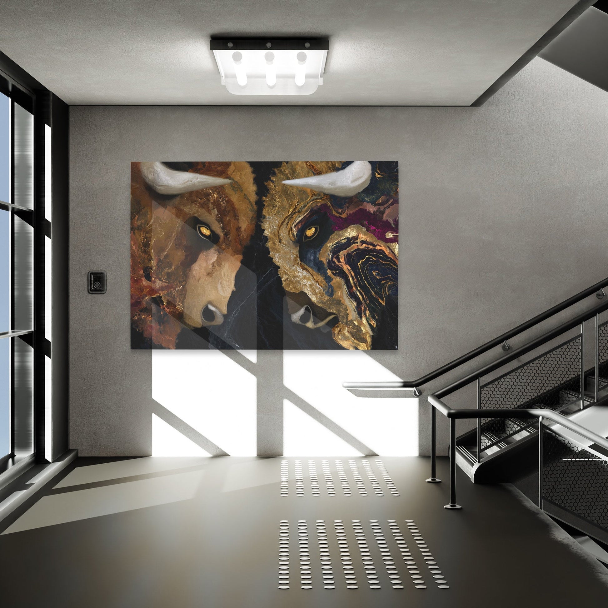 Marble Bison - Luxury Wall Art