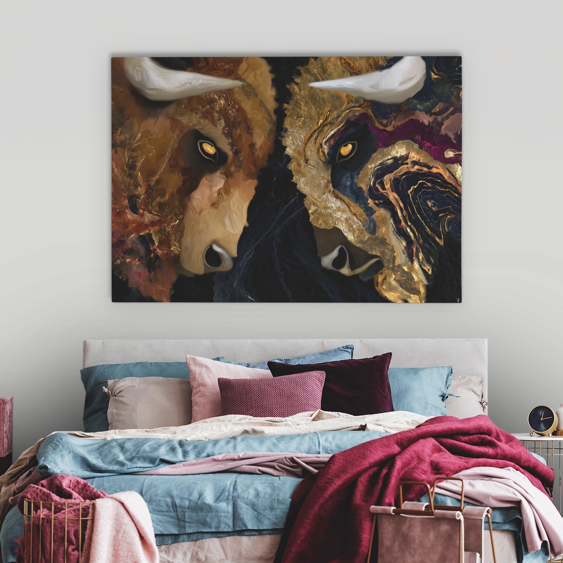 Marble Bison - Luxury Wall Art