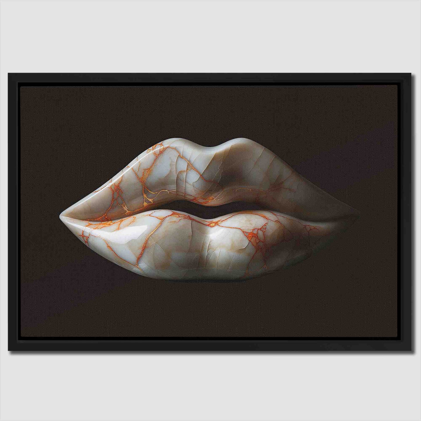 Marble Lips - Large Canvas Print