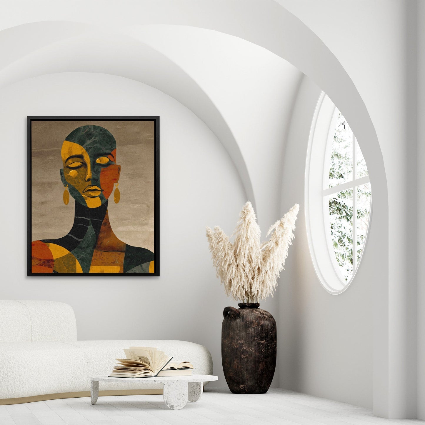 Marble Portrait Meditation - Luxury Wall Art