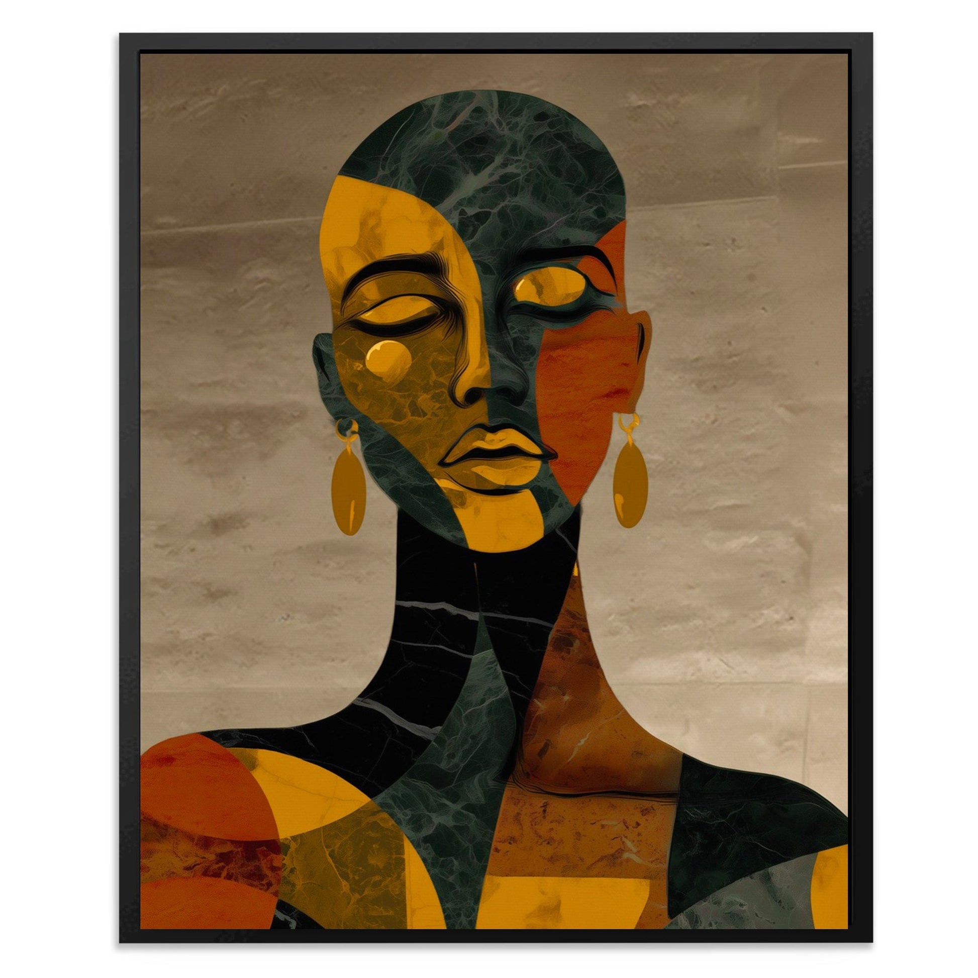Marble Portrait Meditation - Luxury Wall Art
