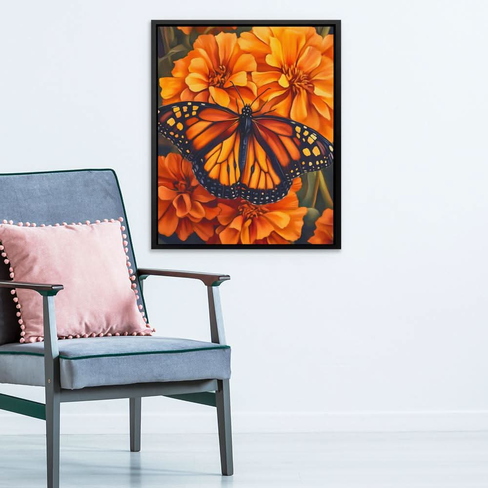 Marigold Majesty - Oversized Animals Canvas Wall Art