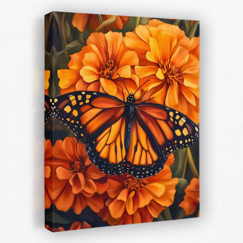 Marigold Majesty - Animals Canvas Wall Art