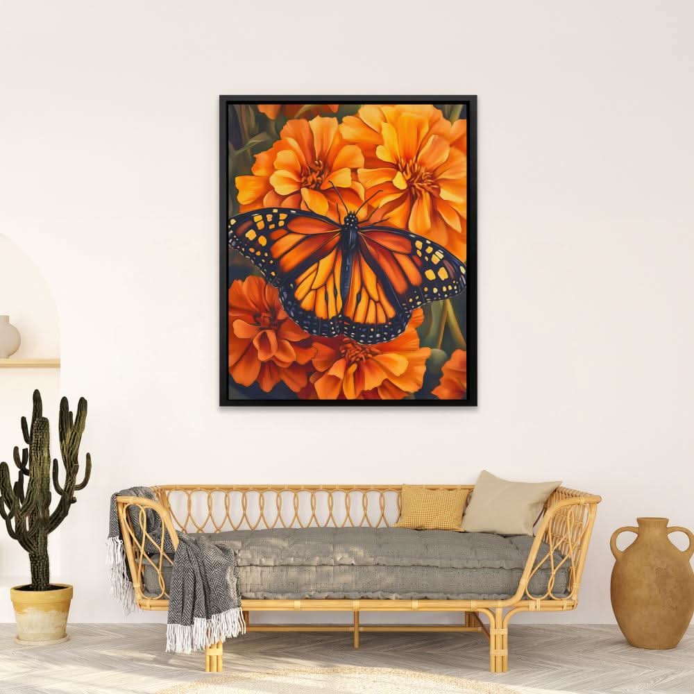 Marigold Majesty - Colorful Canvas Wall Art