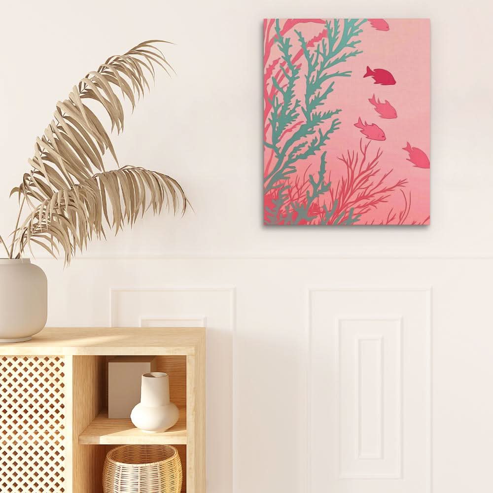 Marine Dreamland - Watercolor Pastel Canvas Wall Art
