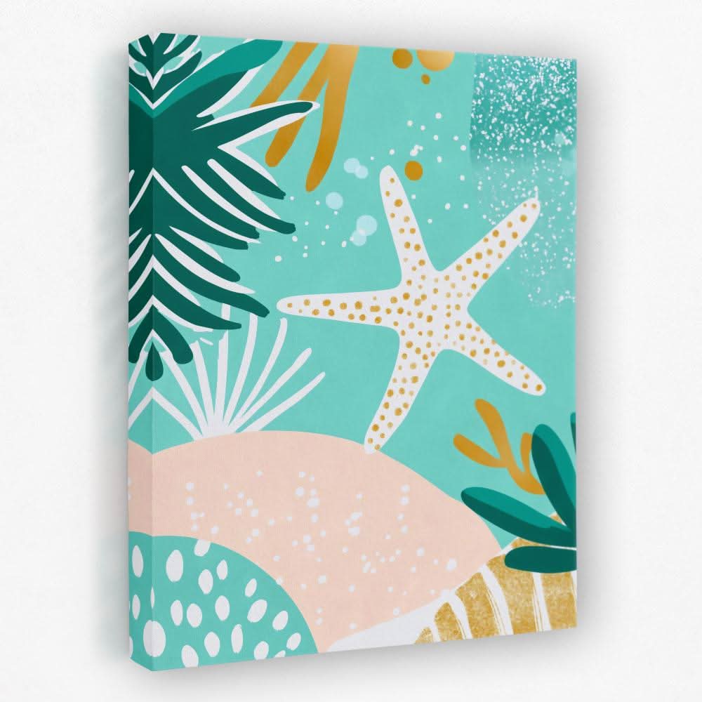 Marine Starfish - Beach Canvas Wall Art