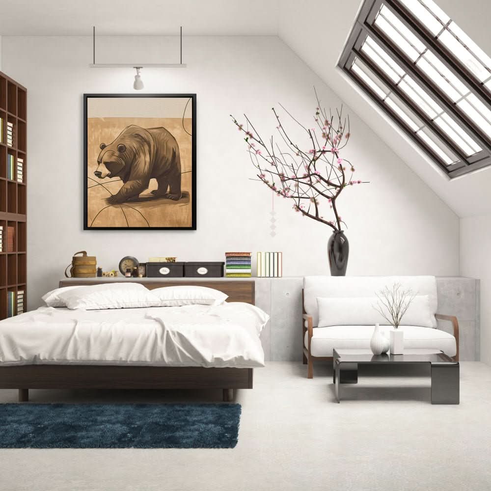 Market Bearverick - Oversized Animals Canvas Wall Art