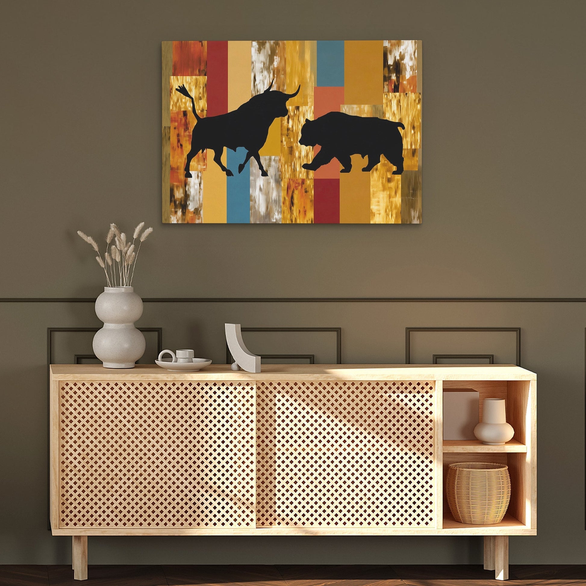 Market Forces Clash - Luxury Wall Art