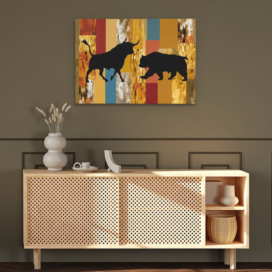 Market Forces Clash - Luxury Wall Art