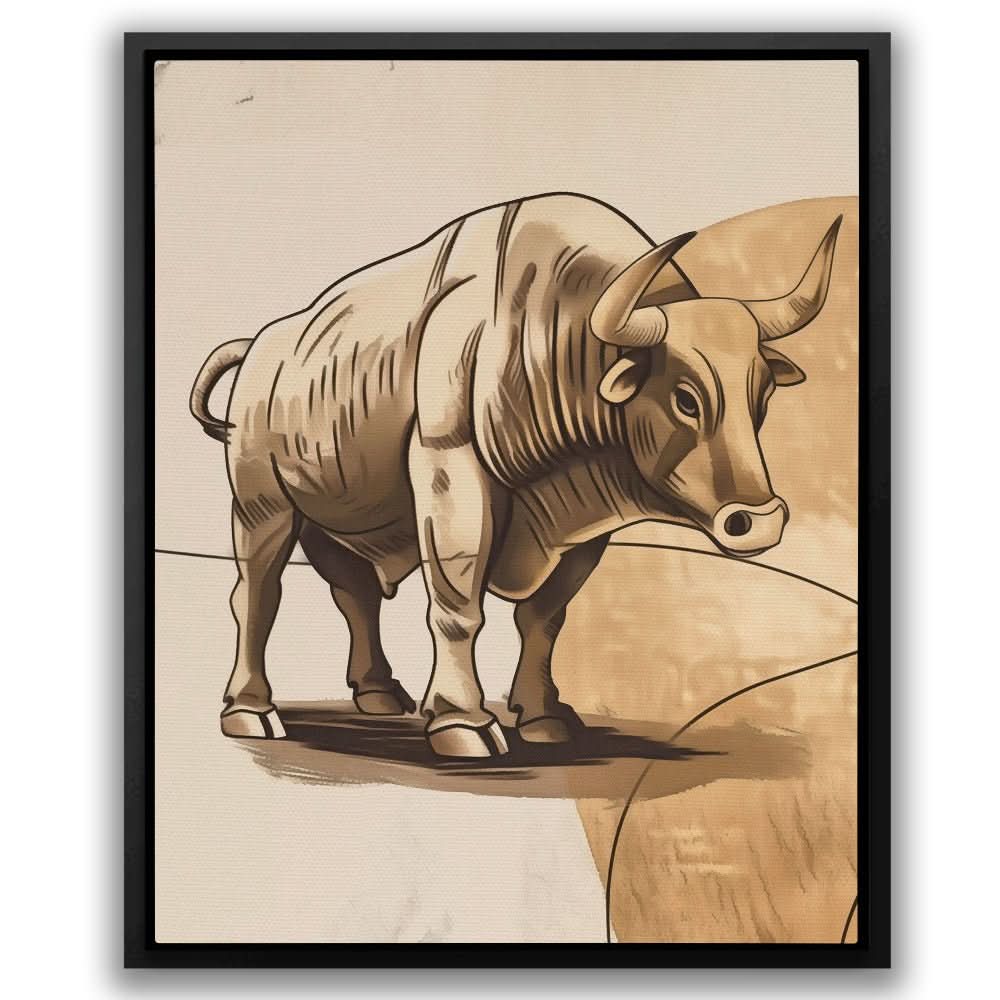 Market Maverick - Minimalist Neutral Canvas Wall Art