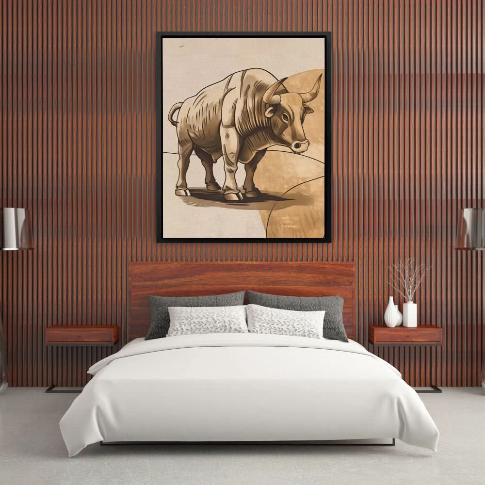 Market Maverick - Contemporary Wall Art in Black Frame