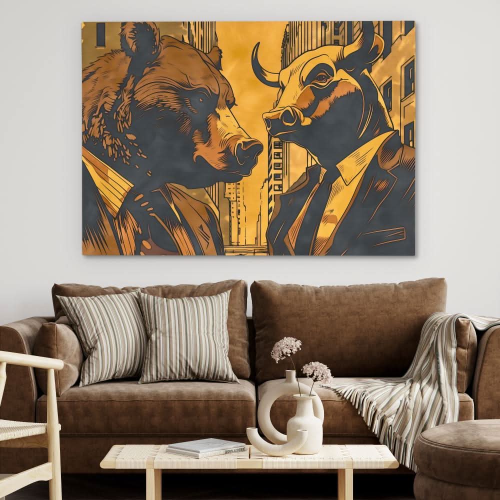 Market Rivalry - Large Canvas Print