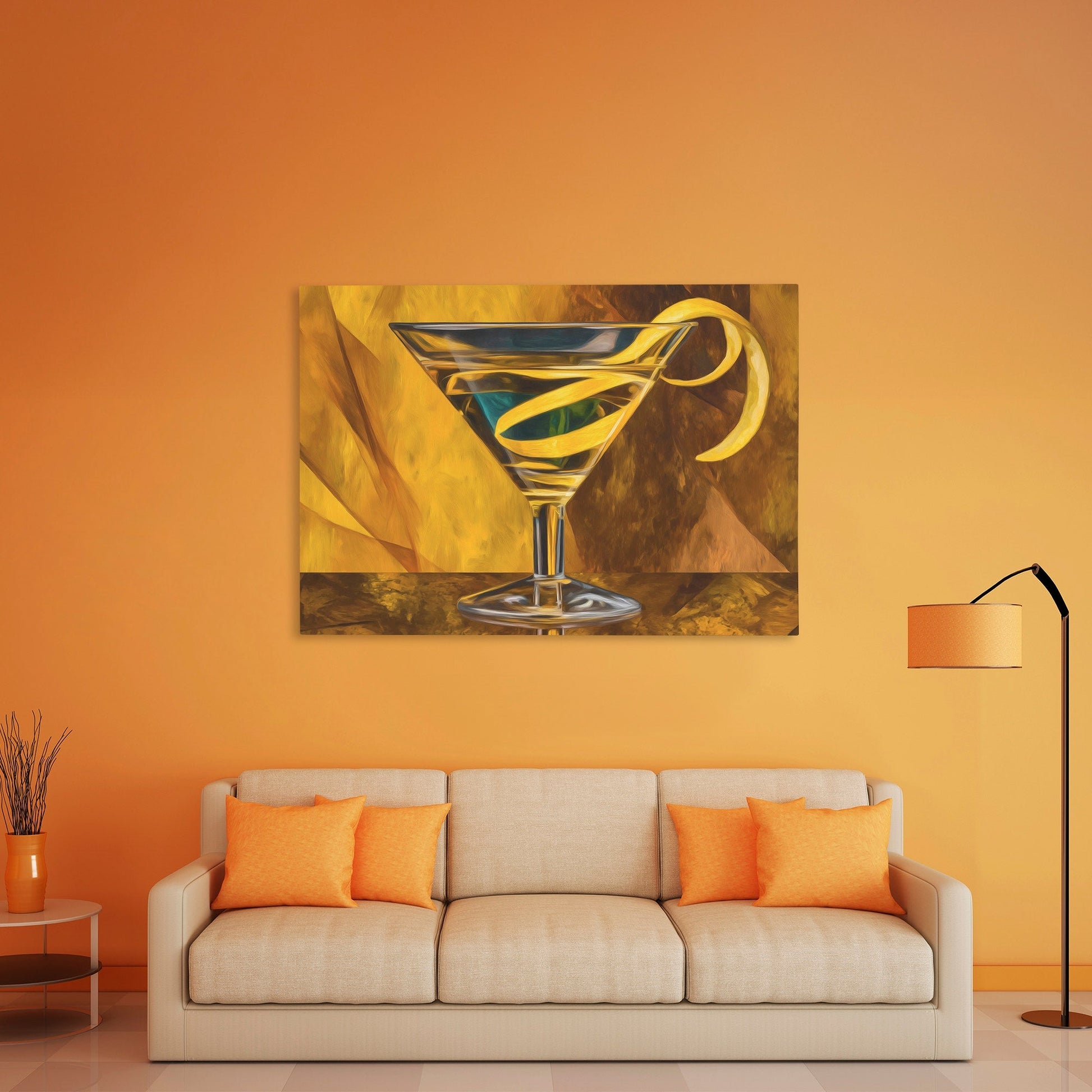 Martinis Golden Twist - Luxury Wall Art