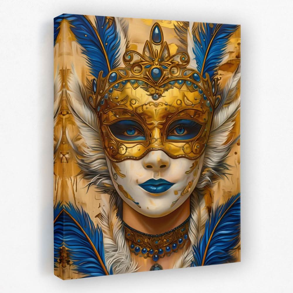 Masked Venetian - Female Canvas Wall Art