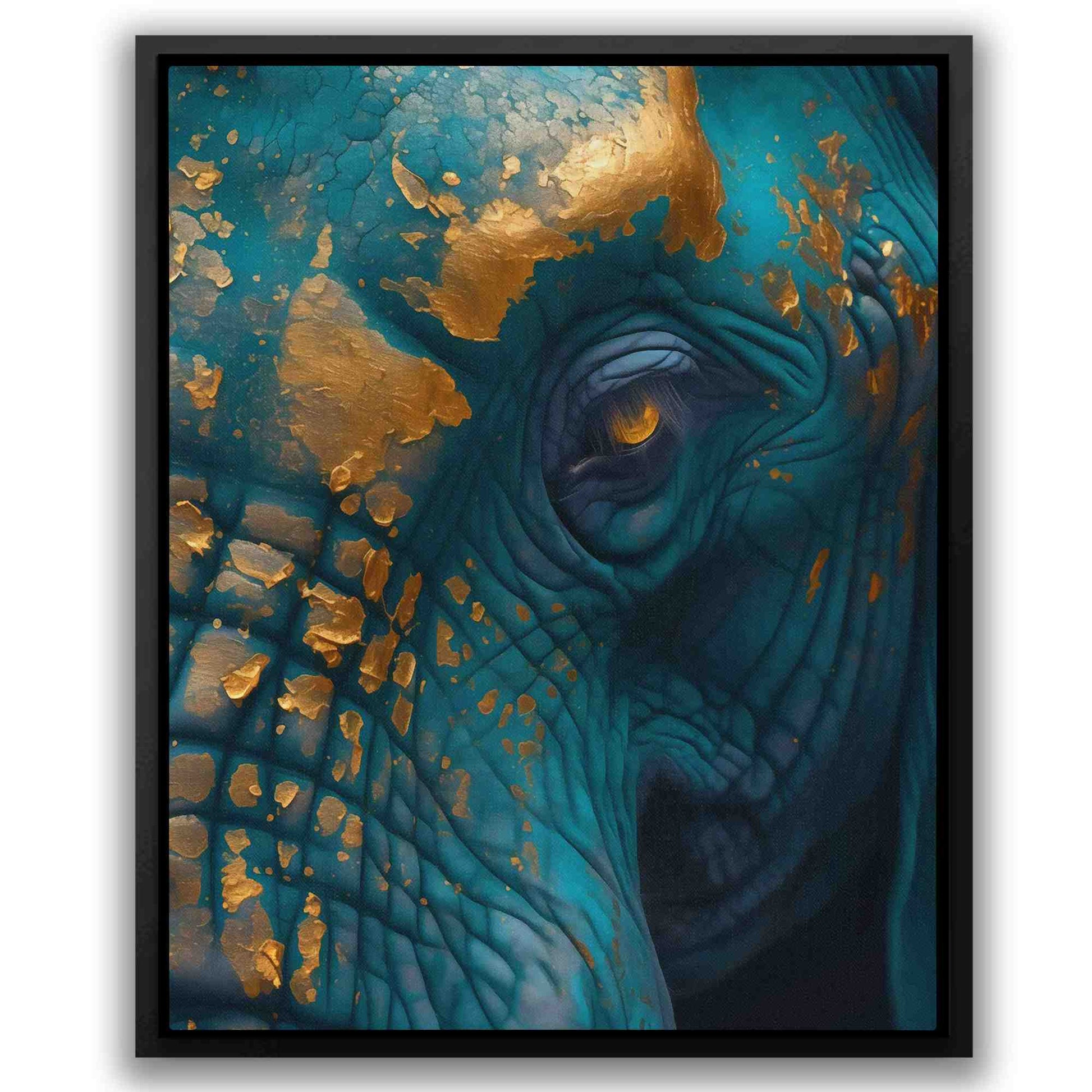 Memory of the Jungle - Gold Elephant Canvas Print