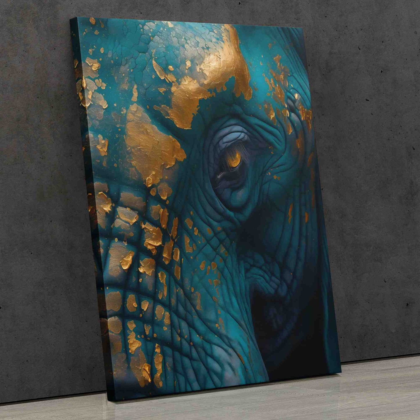 Memory of the Jungle - Gold Canvas Wall Art