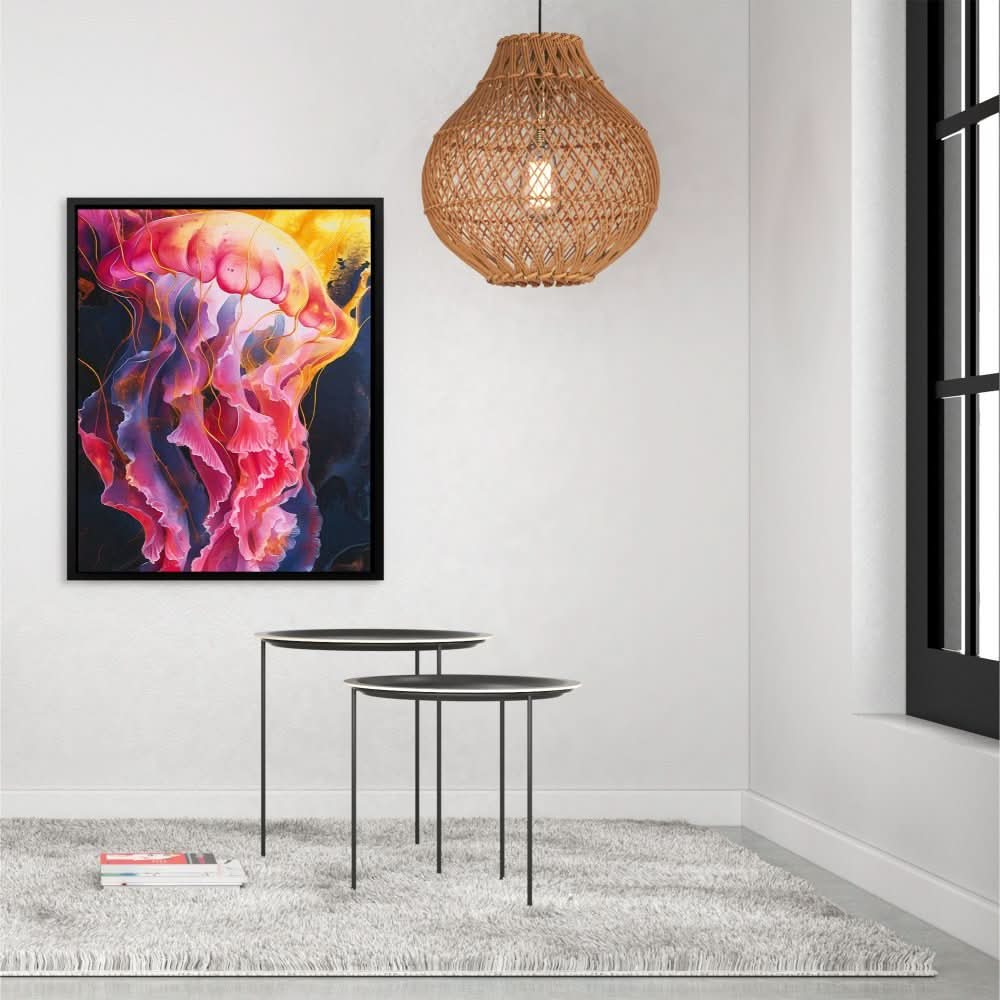 Mesmerizing Jelly - Pink Beach House Canvas Print