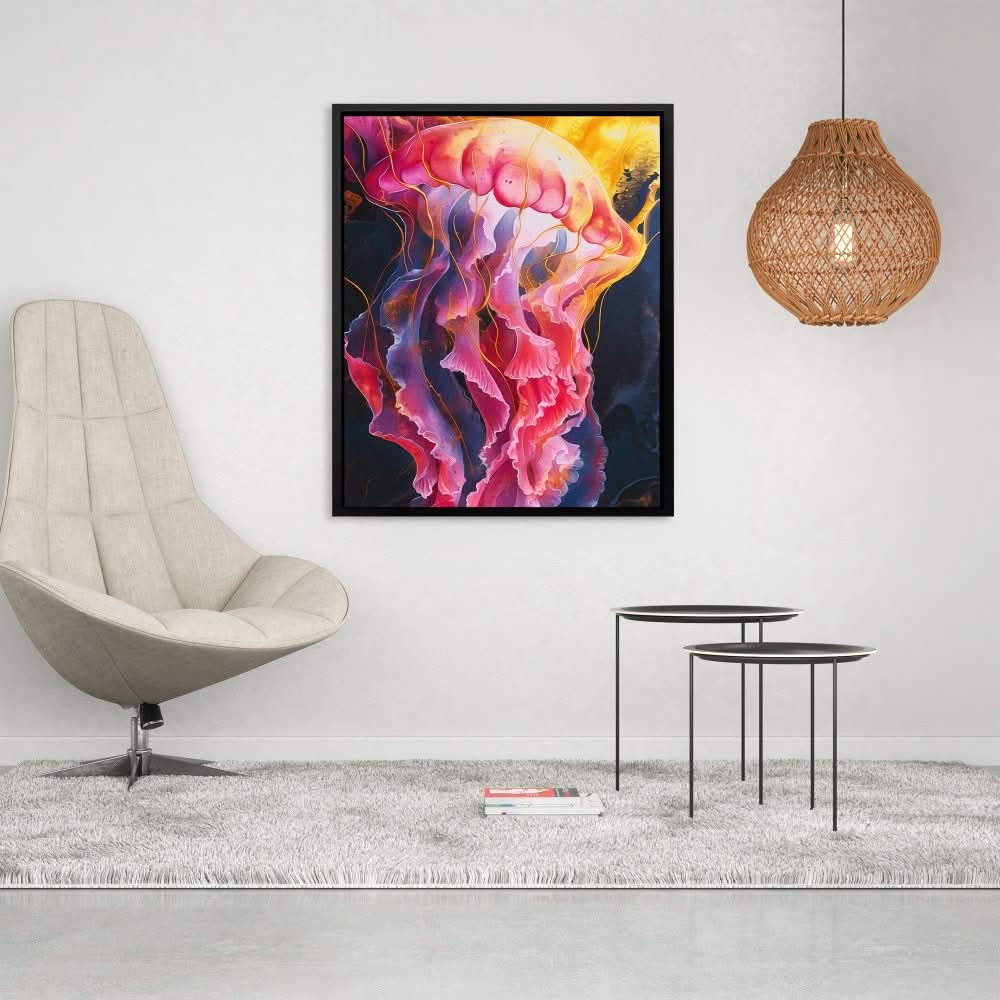 Mesmerizing Jelly - Abstract Wall Art in Black Frame