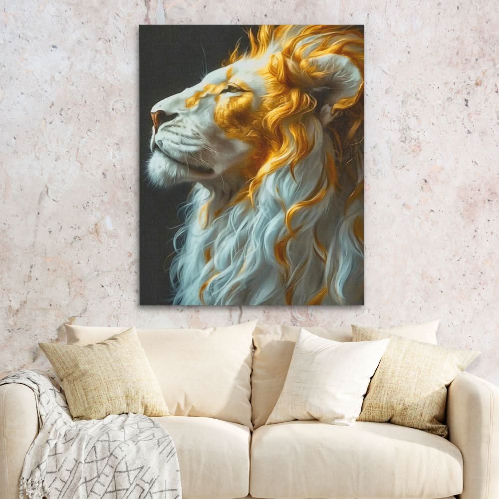 Mesmerizing Lion - Large Canvas Print