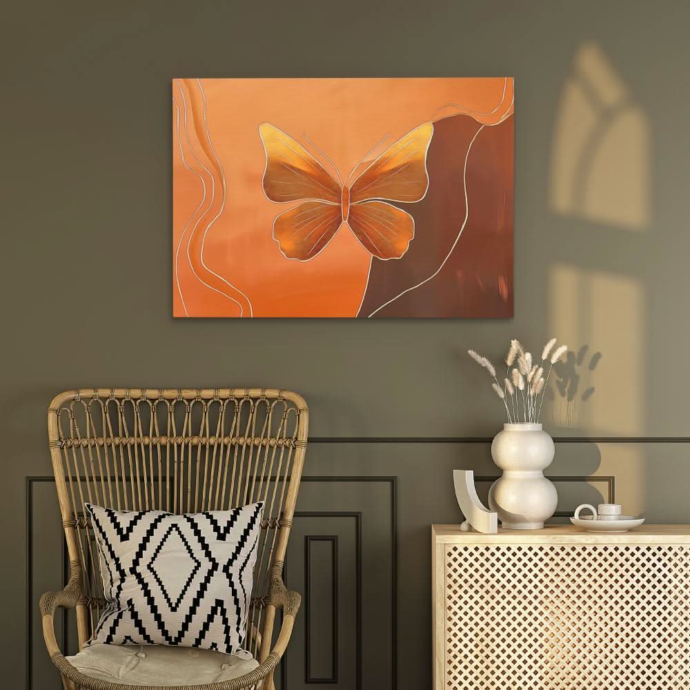 Metamorphic Glow - Brown Nature Canvas Print