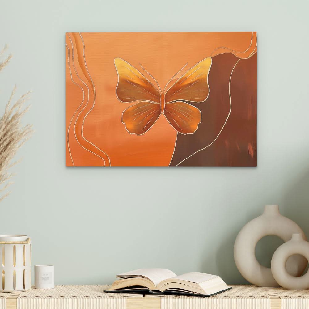 Metamorphic Glow - Abstract Wall Art in Black Frame