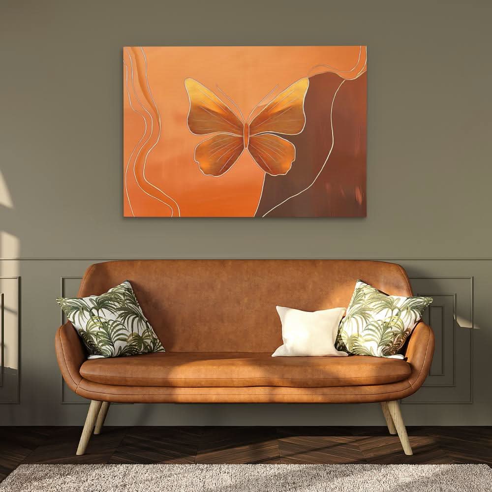 Metamorphic Glow - Nature Wall Art in Black Frame