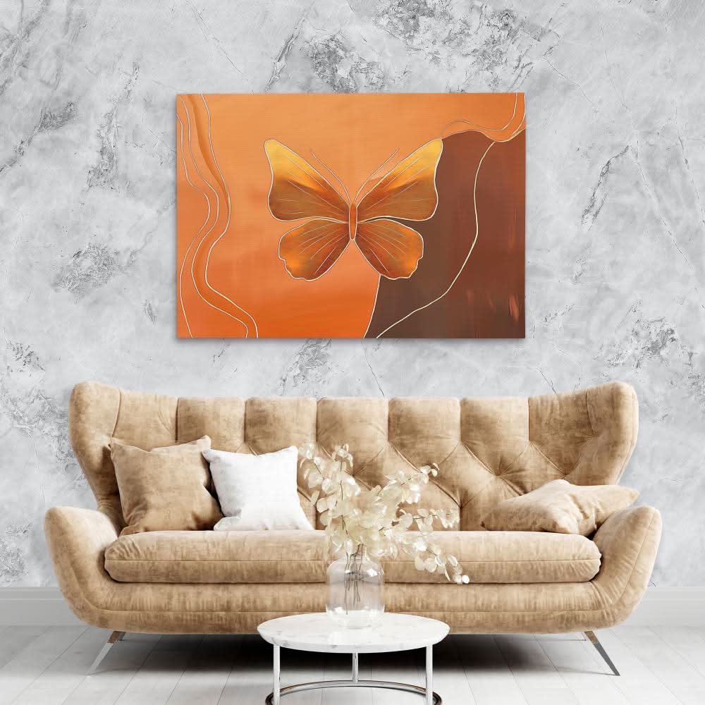 Metamorphic Glow - Brown Wall Art for Hallway