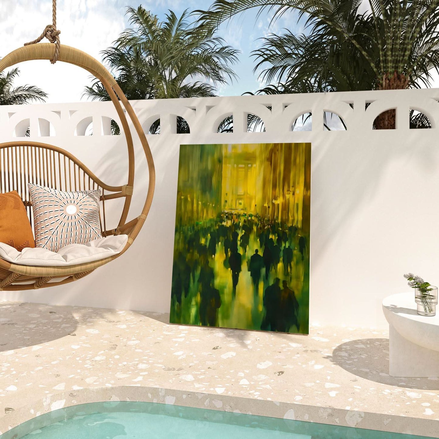 Metropolitan Mirage - Abstract Wall Art in Black Frame