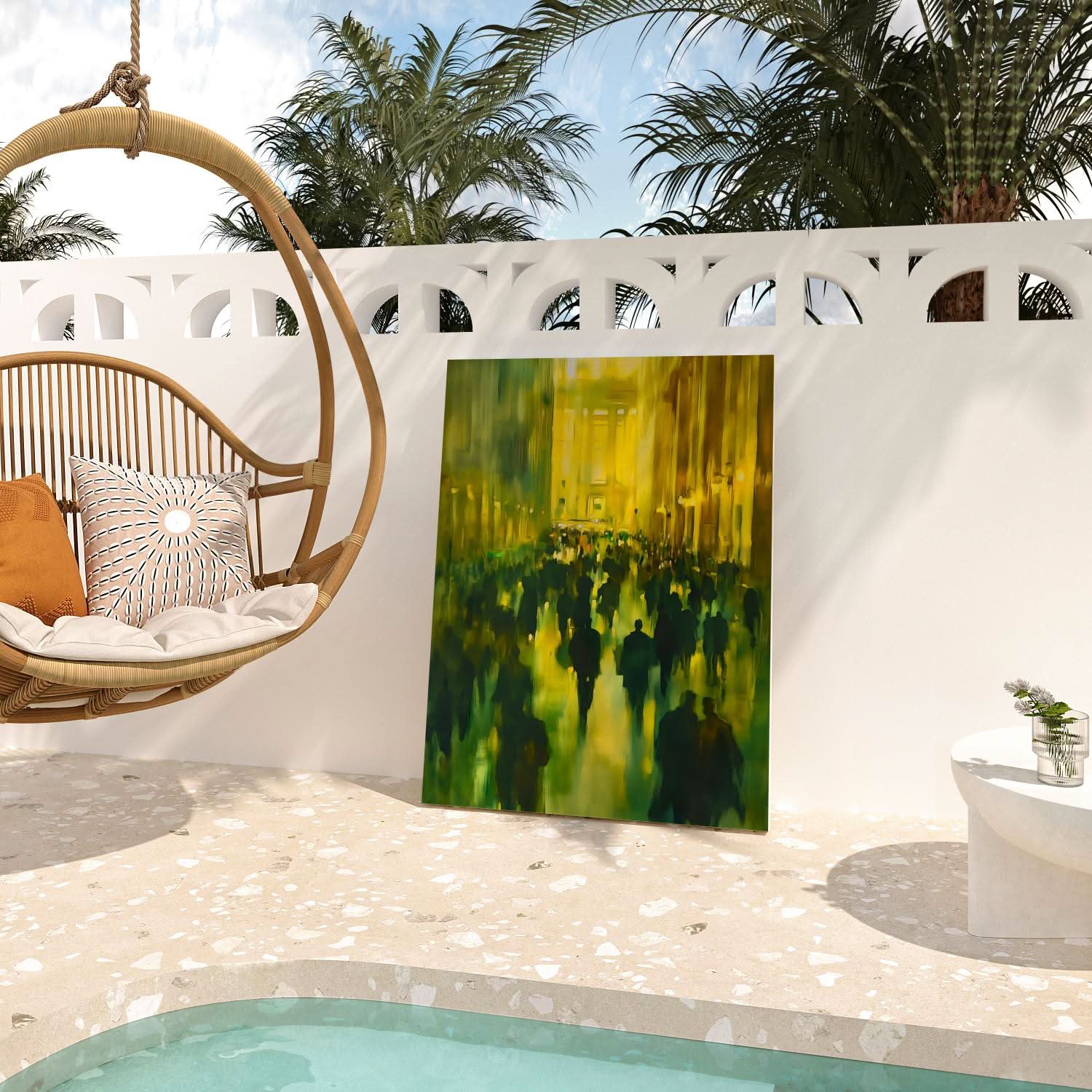 Metropolitan Mirage - Abstract Wall Art in Black Frame