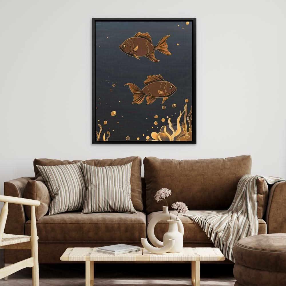 Midnight Currents - Masculine Art for Hallway
