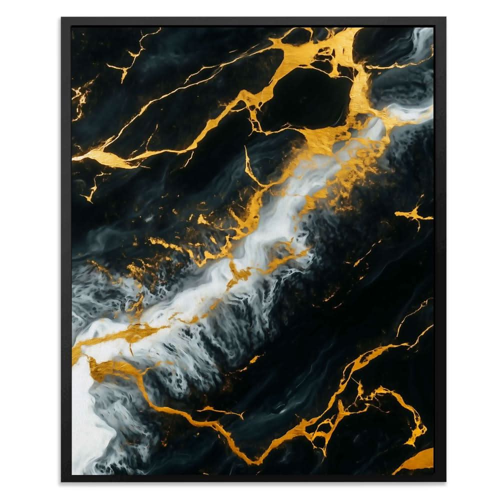 Midnight Veins - Large Abstract Canvas Print