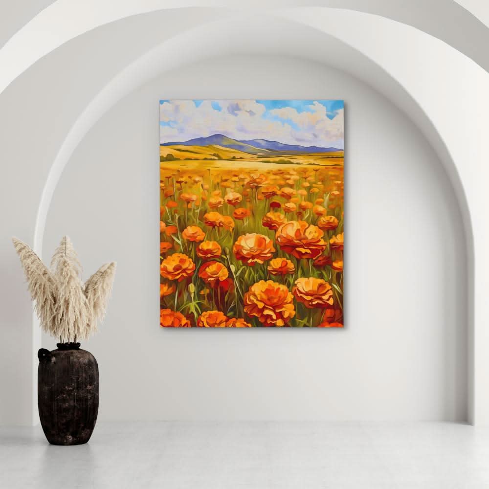 Midwestern Valley - Orange Wall Art