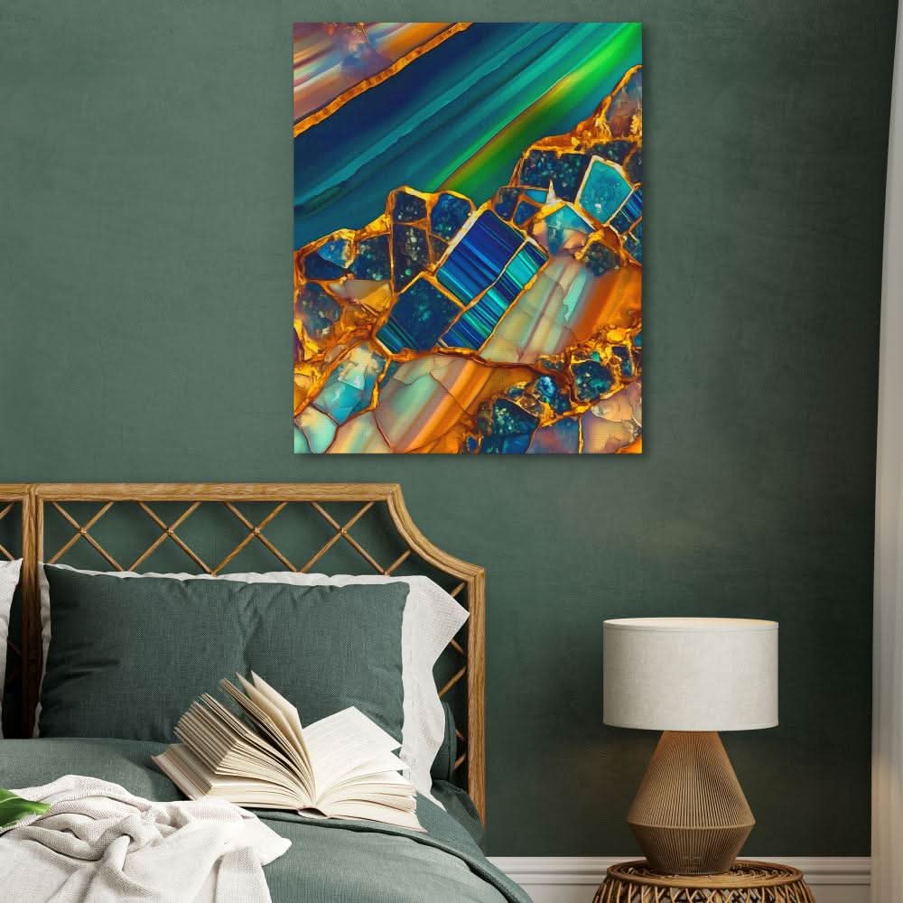 Mineral Color Spectrum - Abstract Wall Art in Black Frame