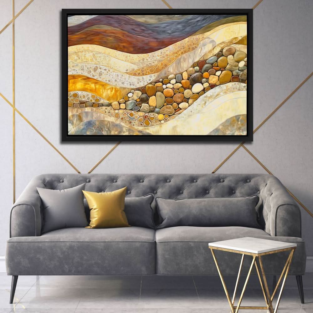 Mineral Layers - Large Abstract Canvas Print