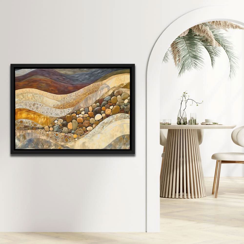 Mineral Layers - Earth Tones Wall Art for Living Room