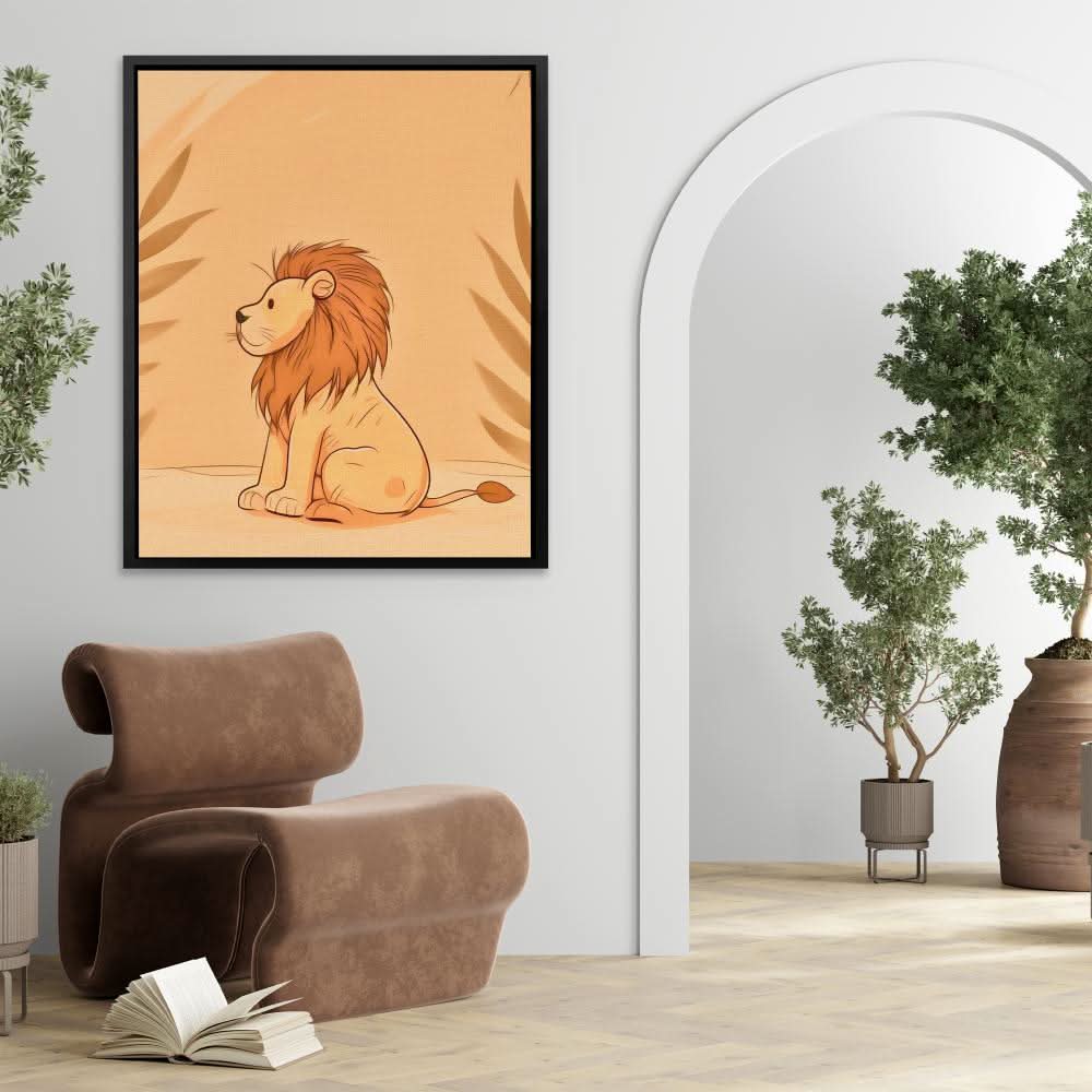 Miniature Lion - Beige Lion Canvas Print