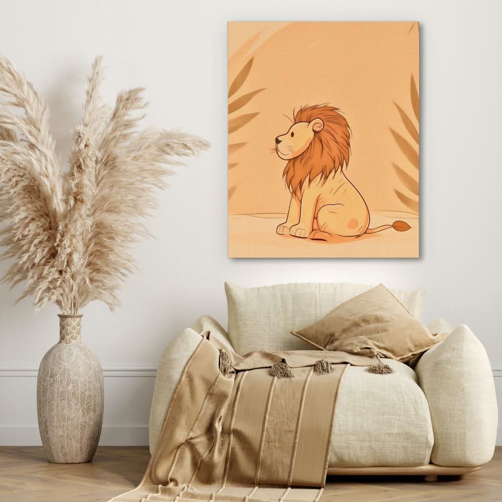 Miniature Lion - Oversized Animals Canvas Wall Art