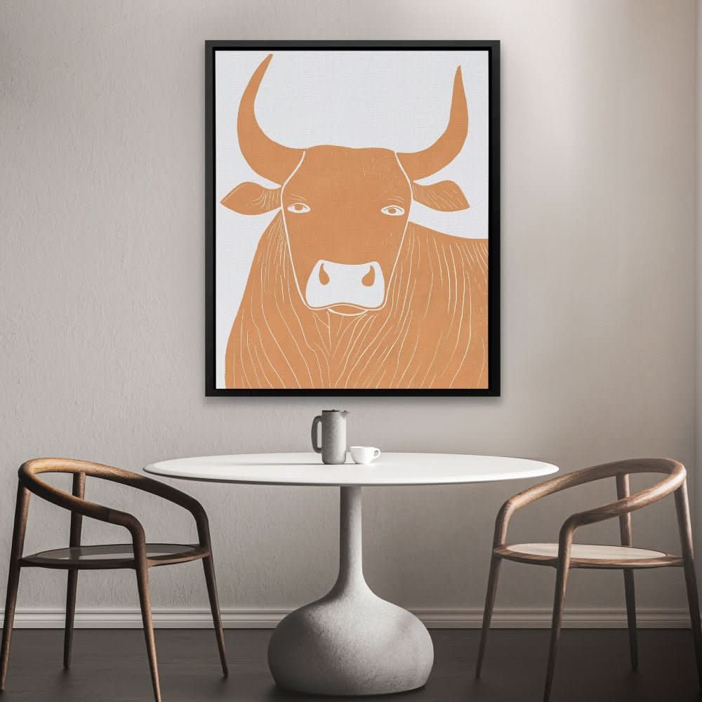 Minimal Might - Beige Canvas Print