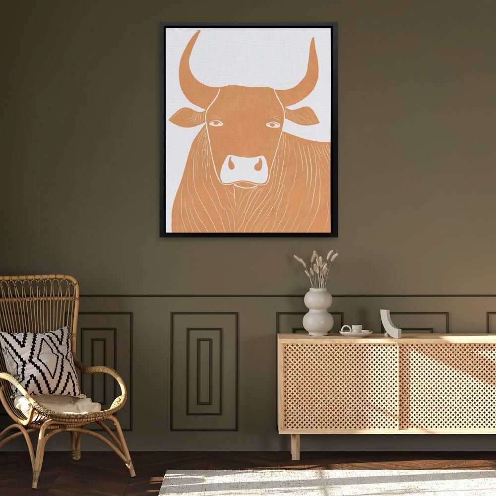 Minimal Might - Contemporary Wall Art in Black Frame