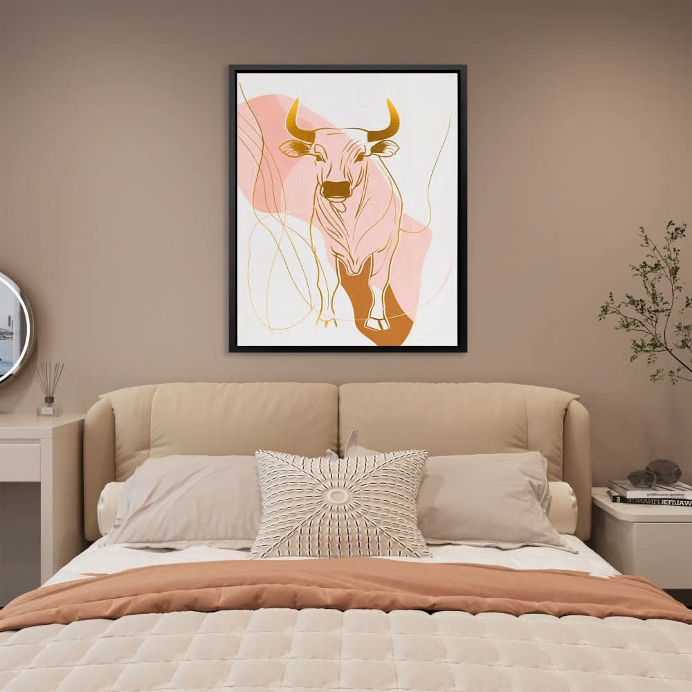 Minimalist Beast - Minimalist Earth Tones Canvas Wall Art