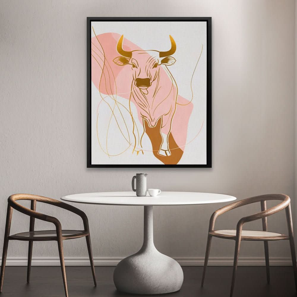 Minimalist Beast - Contemporary Wall Art in Black Frame