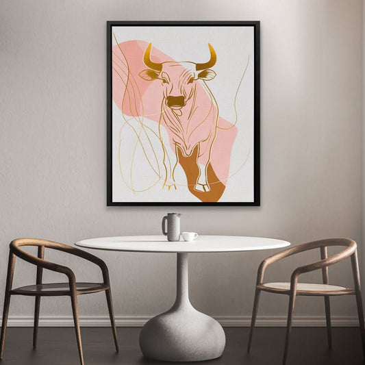 Minimalist Beast - Contemporary Wall Art in Black Frame