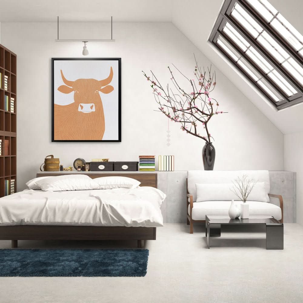 Minimalist Charge - Beige Wall Art for Home Office